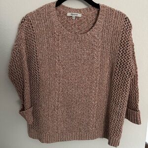 Madewell open sleeve netted sweater